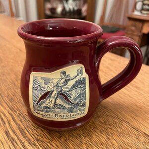 Gallatin River Lodge Bozeman Montana Souvenir Deneen Pottery Coffee Cup Mug